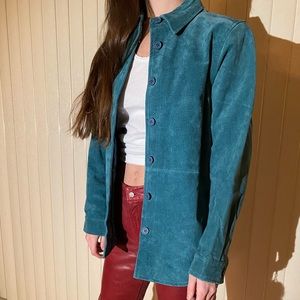 🌐Vintage suede shirt jacket